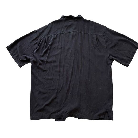 TOMMY BAHAMA Men’s 100% Silk Graphite Casual Button Down Size 2XT - Picture 2 of 8